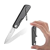 FLISSA Mini Couteau Pliant 110 mm en Acier 14C28N,
