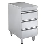 GastroHero Meuble Bas avec tiroirs en INOX Basic, 3