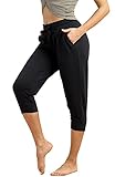 icyzone 3/4 Pantalon de Sport Femme - Capri Survêtement