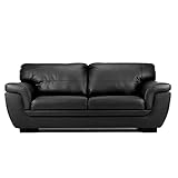 Deco In Paris Canapé 3 Places Noir Katty 188x92x90cm