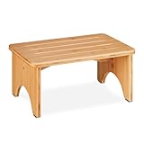 Relaxdays Tabouret en Bambou, pour Salle de Bain, Cuisine,