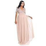 Maya Deluxe Robe de maternité pour Femme Enceinte à