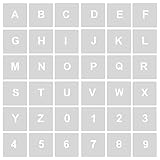 AIEX Pochoirs Lettres et Chiffres, 36 Pièces - Pochoirs