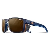 Julbo Mixte Shield Lunettes de soleil, Bleu/Bleu/Orange,