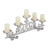 Relaxdays 10028995_49 Porte-bougies 5 bras, chandelier,