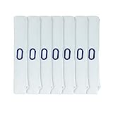 DUDU N GIRLIE Lot de 7 mouchoirs en satin blanc avec