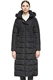 Orolay Doudoune Longue pour Femme de Fourrure à Capuche