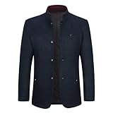 Allthemen Manteau Homme Caban Business Col Officier