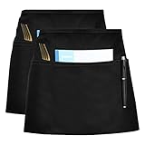 Yoosso 2 Pack Tabliers de Cuisine Noir Avec Sangle