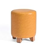 Canapé Tabouret Repose-Pieds Cuir avec Couvercle Pouf