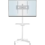 BONTEC Support TV roulettes Chariot Meuble TV pour