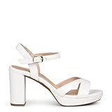 miMaO Sandales de soirée à talon large et plateforme