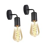 LEDGM 2 Pack Applique Murale Edison Rétro Lampe Murale