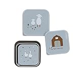 LÄSSIG Boîte à casse-croûte, lot de 3, en acier inoxydable