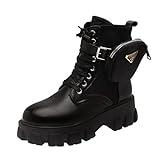 WZRY Bottes Militaires Femmes, Bottes Femme Hiver 2020,