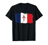 Drapeau Français avec Croix de Lorraine T-Shirt