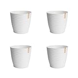 PracticDomus Lot de 4 pots décoratifs ronds Wind avec