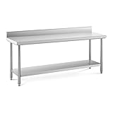 Royal Catering RC-WT20060BSS Table de travail inox