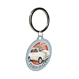 Nostalgic-Art Porte-clé rétro, Ø 4 cm, Fiat 500 – Turin