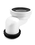 QWORK® Connecteur de Cuvette de WC Décalé 100 mm, Accordement