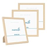 Lot de 3 Cadres 20x20 cm Moderne Naturel en MDF avec