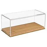 HMF 46872 Vitrine en acrylique avec socle en bois pour