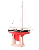 Maison Tirot - Voilier Le Tirot Rouge 30cm - Hêtre