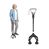 KMINA Canne de Marche Ergonomique à 4 Pieds (Lourde