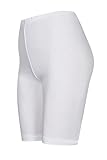 DeDavide Short Cycliste pour Filles, Blanc, 10 Ans