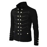 Duohropke Veste victorienne vintage pour homme - Double