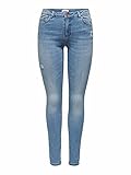 Only Onlwauw Life Mid SK DEST Bj759 Noos Jeans, Bleu