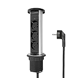 Elbe Inno Multiprise Escamotable de Table 3prises,