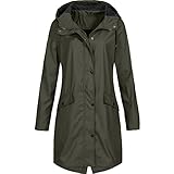 MOKBAY Cire Femme Impermeable Manteau Blanc Manteaux