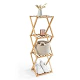 Lumaland Étagère en bambou à 4 étages pliable | Organiseur