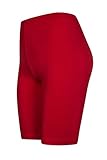 DeDavide Short Cycliste pour Filles, Rouge, 10 Ans