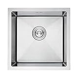 Ibergrif M84040, Evier Cuisine 1 Bac 40 x 40 cm, Inox