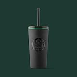 STARBUCKS Gobelet froid avec paille, noir mat avec