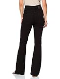 Pieces PCPEGGY Flared HW Jeans BL-VI Noos BC, Noir,