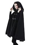 BEAUTELICATE Femme Cape à Capuche Courte Manteau Poncho