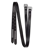 Waldhausen Étrivières Silverstar Noir 130 cm Cuir Robuste