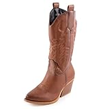 Toocool Bottes Femmes Texani Cowboy Western camperos