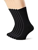 Dim Homme Mi Coton Lot de 6 Chaussettes, Noir (Noir