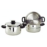 Baumalu, Combiné Vapeur 3 Corps Inox 20 cm Argenté