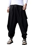 YAOHUOLE Pantalon Sarouel Homme Pantalon Yoga Homme