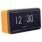 NeXtime Flip Clock - Horloge de Table ou Murale -Orange/Noir