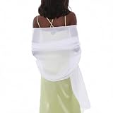 PIOYMEYA Chale Blanc Etole Femme Mariage Echarpe Foulard