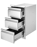VEVOR Tiroirs Argent Triple 38x48x65cm, Tiroirs de