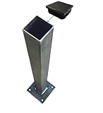 LeMétal – Poteau carré acier 80x80x2 mm (100 cms) -