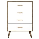 Commode avec 4 Tiroirs Meuble de Rangement de 4 Tiroirs