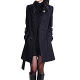Trench Coat Femme Mi Long - Haut Femme Chic Et Elegant